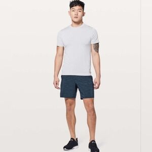 Lululemon Pace Breaker Short *Linerless 7" Heatherered Iron Blue Navy, S, EUC